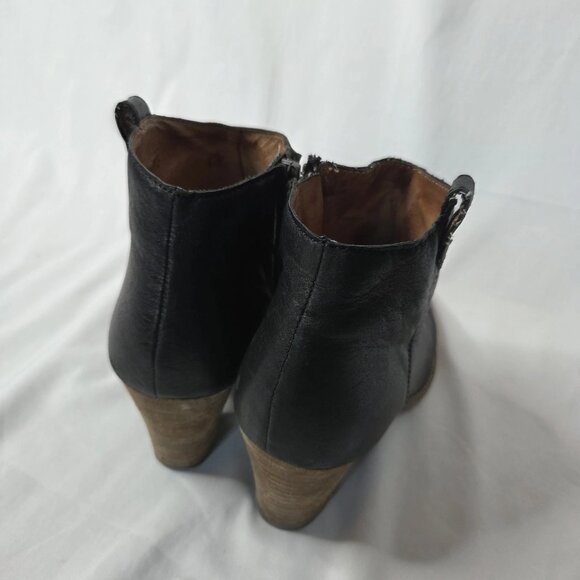 Madewell Womens Size 8.5 Ankle Booties Leather Black Billie E0191 - Picture 5 of 8